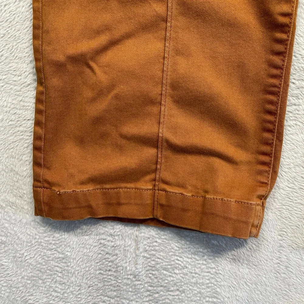 LC Lauren Conrad Wide Leg Pants Womens 2 Rust Brown Super High Rise Patch Pocket